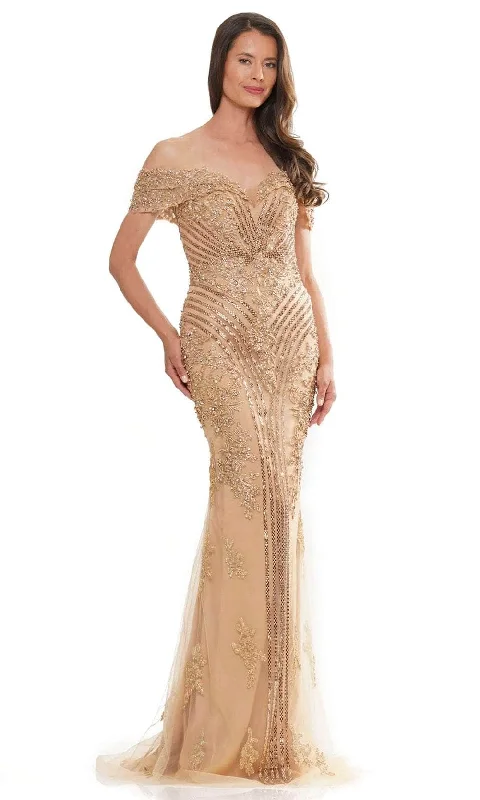 Cheetah Print DressMarsoni by Colors MV1275 - Applique Ornate Evening Dress