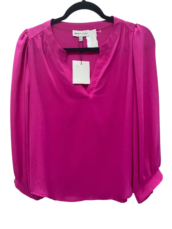 women's tops for those who want to wear versatile pieces that can be dressed up or downTop Long Sleeve By Gibson And Latimer In Pink, Size: S