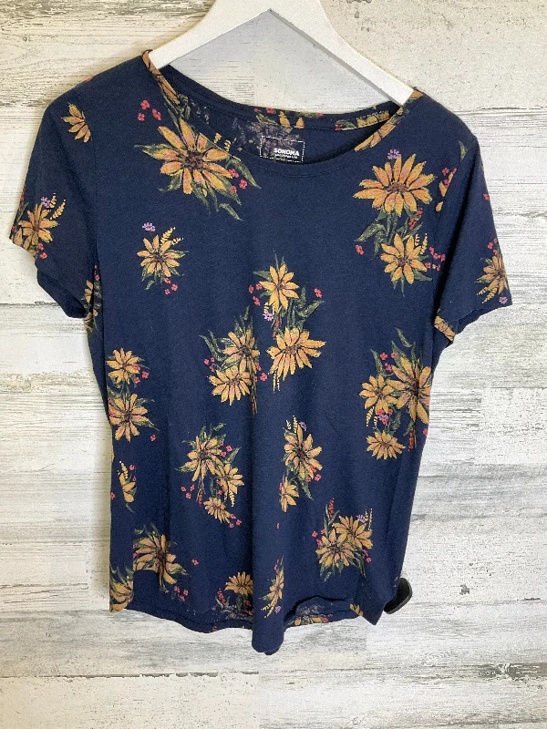 women's tops for those who want to stay cool and chic during warmer weatherNavy Top Short Sleeve Sonoma, Size M