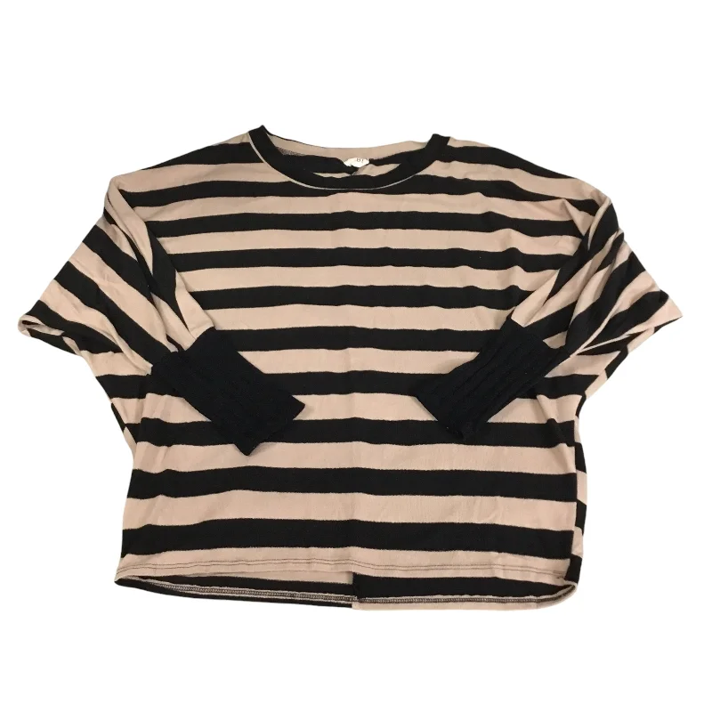 women's tops in solid colorsTop Long Sleeve By Bibi In Striped Pattern, Size: L