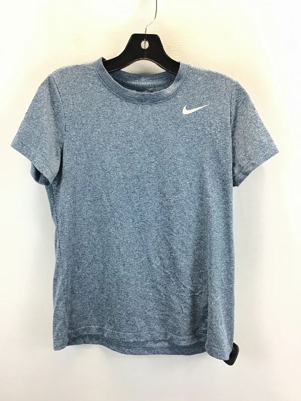 women's tops for business casual attireBlue Top Short Sleeve Nike, Size M