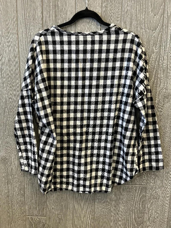 women's tops for those who love bold and vibrant colorsTop Long Sleeve By White Birch In Plaid Pattern, Size: S