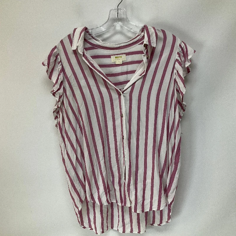 women's tops for those who want to show off their figure in a flattering wayStriped Pattern Top Short Sleeve Maeve, Size L