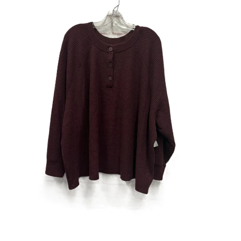 women's tops for those who want to add a bit of flair and personality to their looksTop Long Sleeve By Old Navy In Purple, Size: 4x