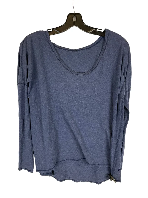 women's tops for fashion-forward individualsTop Long Sleeve Basic By Lululemon In Navy, Size: M