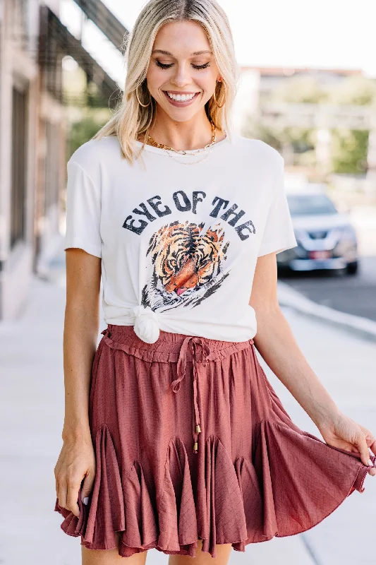 women's tops for statement-making outfitsEye Of The Tiger Ivory Graphic Tee