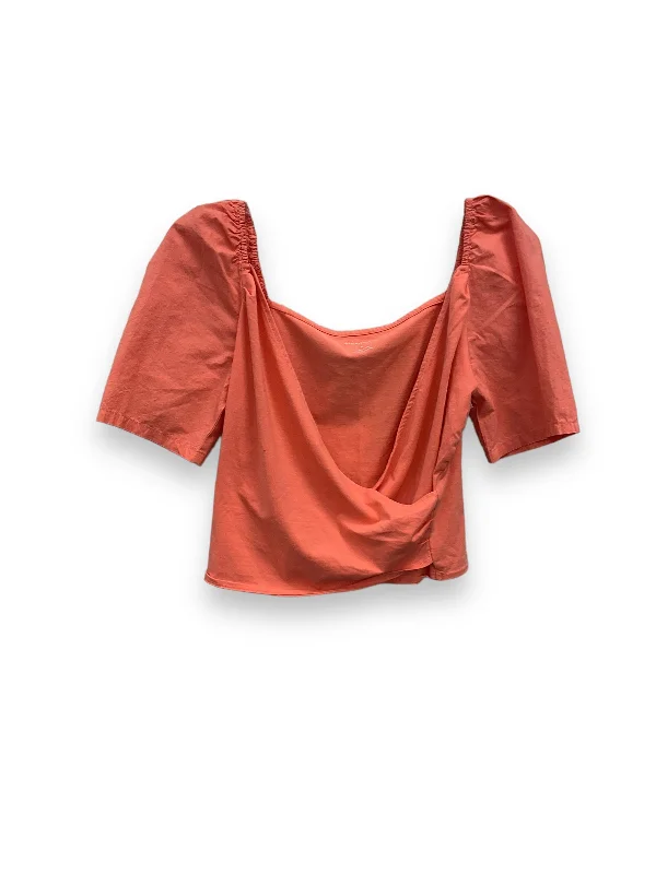 women's tops for those who love bold and vibrant colorsPeach Top Short Sleeve Anthropologie, Size S