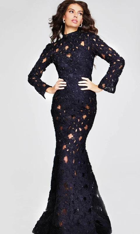 Body-Hugging DressJovani 40743 - Long Sleeve Lace Evening Gown