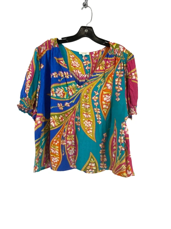 women's tops for those who refuse to compromise on styleMulti-colored Top Short Sleeve Haute Hippie, Size Xl