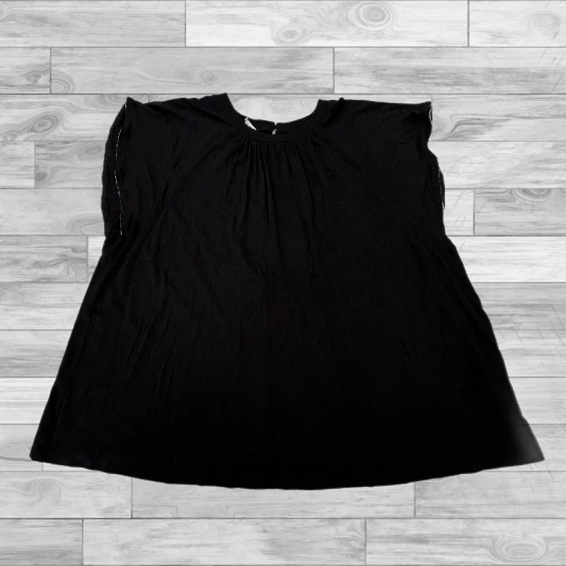 chic women's tops for everyday wearBlack Top Short Sleeve Apt 9, Size Xl