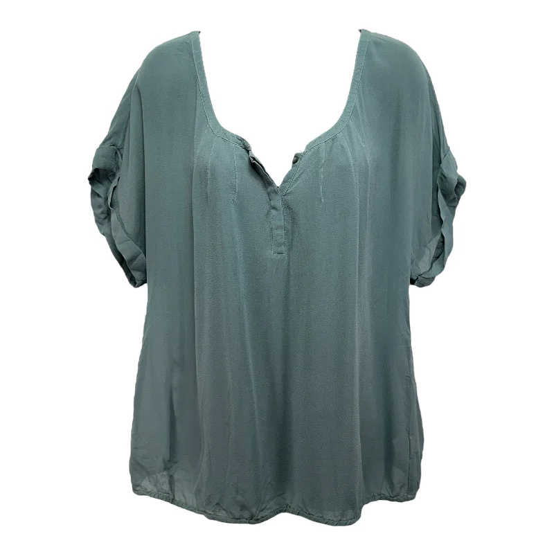 women's tops for those who seek both style and comfortSilk Top Short Sleeve Designer Eliot, Size S