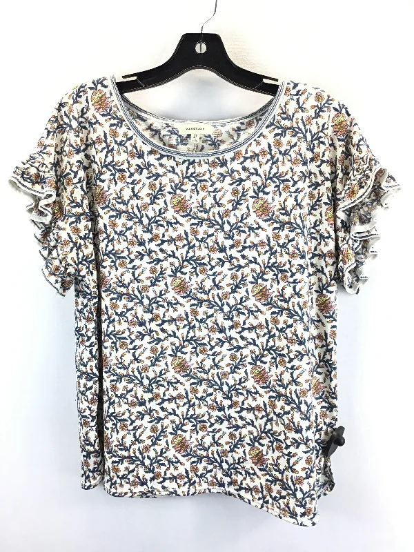 women's tops for fashion-forward individualsFloral Print Top Short Sleeve Max Studio, Size Xs