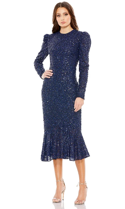 Shift DressMac Duggal 10865 - Sequined Evening Dress