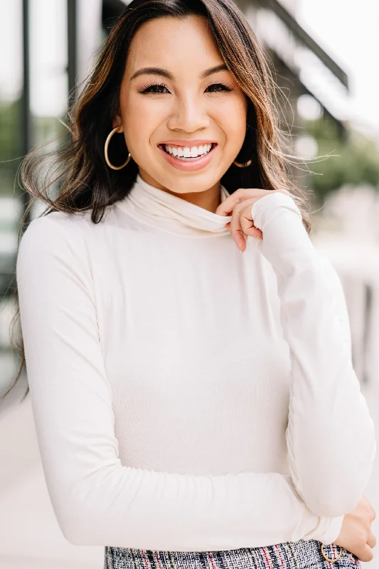 women's tops for those who want to create outfits that are both unique and memorableWhat We Know Ivory White Bodysuit