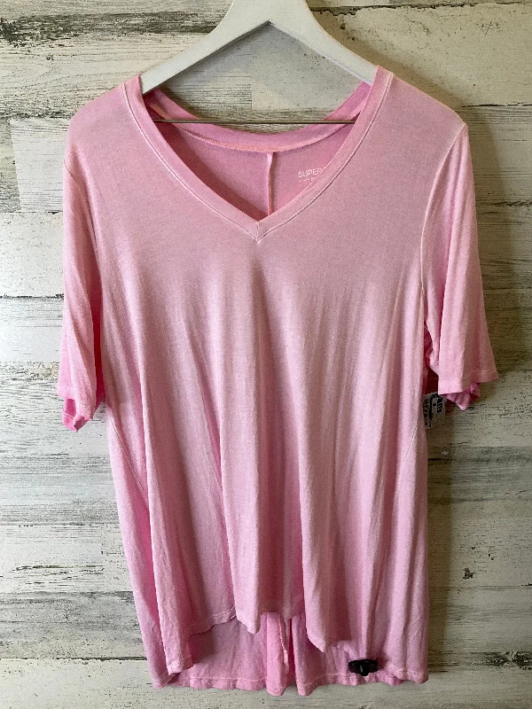 women's tops for statement-making outfitsPink Top Short Sleeve Basic Torrid, Size 1x