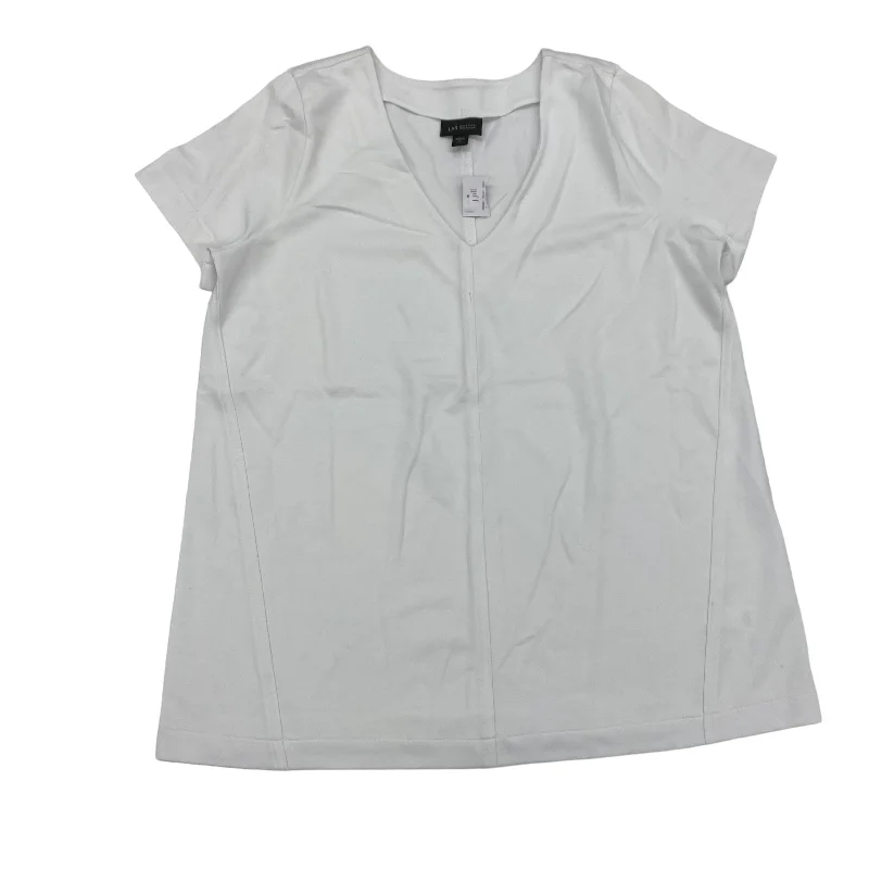 women's tops for relaxed weekendsWHITE TOP SS by J. JILL Size:S