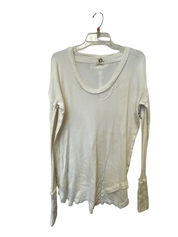 women's tops with sequin embellishmentsTop Long Sleeve By We The Free In White, Size: S