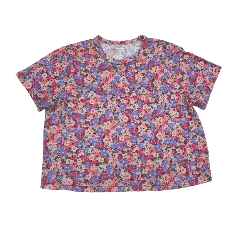 women's tops for those who love to experiment with fashionFLORAL PRINT TOP SS by OLD NAVY Size:L