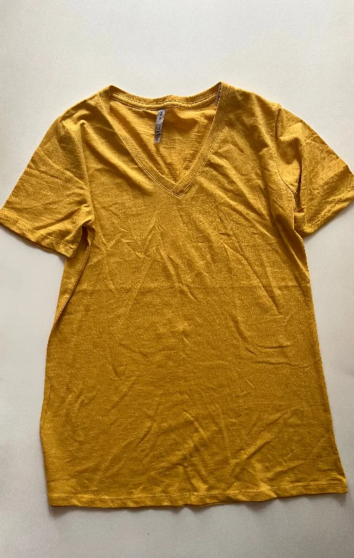 women's tops with embroidery detailsMustard Top Short Sleeve Basic Delta Apparel, Size Xl