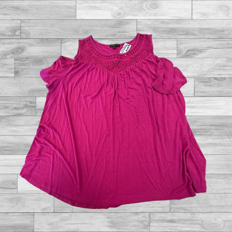 women's tops with flutter sleevesPink Top Short Sleeve Lane Bryant, Size 3x