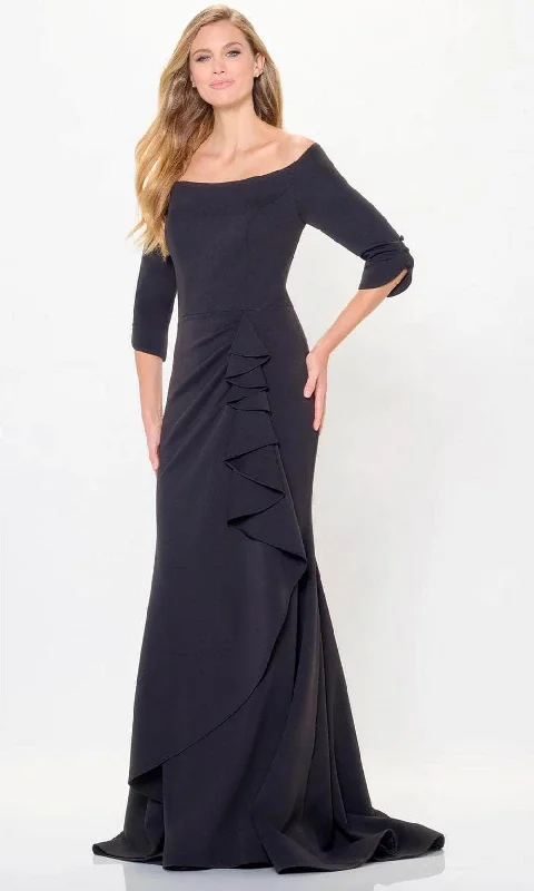 Backless DressMontage by Mon Cheri M916 - Off Shoulder Ruffle Evening Dress