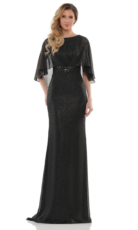 Sheath DressMarsoni by Colors MV1130 - Sheer Caped Evening Gown