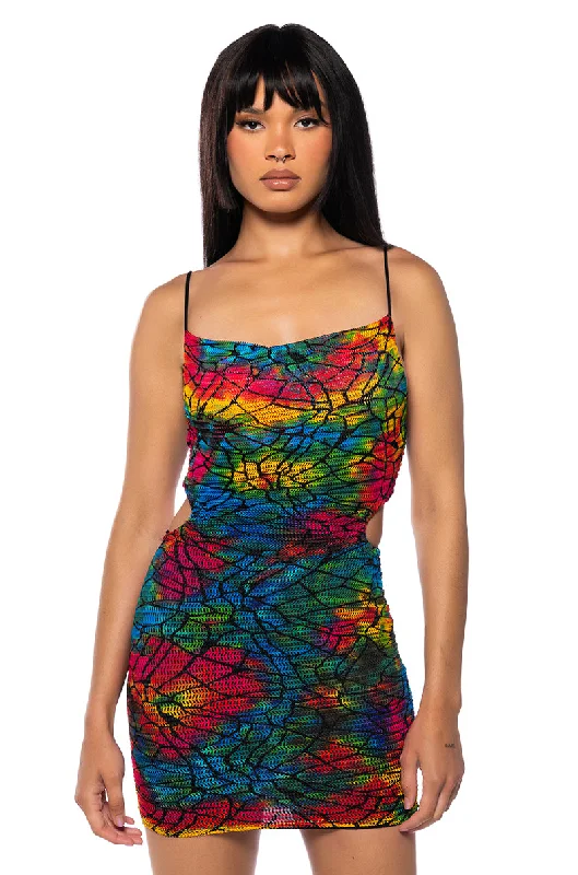 Sleeveless DressKNOW NO BETTER PRINT MINI DRESS