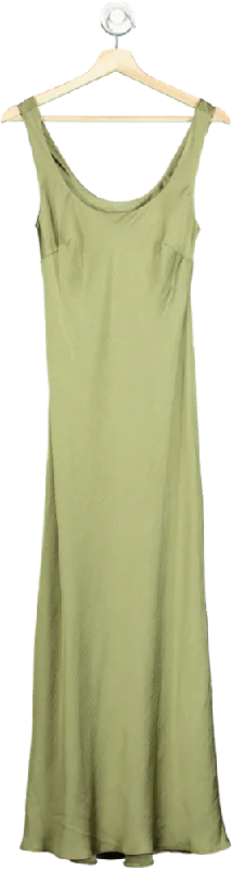 Pastel DressCambra Styles Olive Green Maxi Dress UK 8