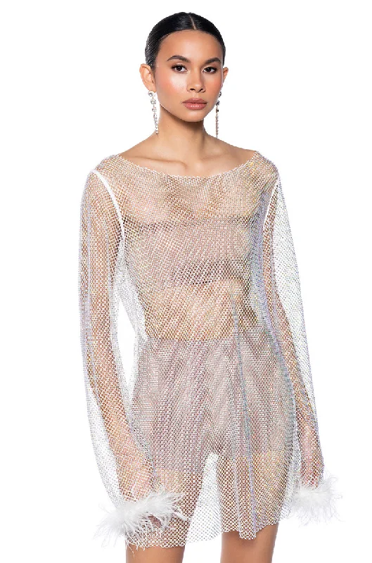 Fit-And-Flare DressTELL ME A SECRET SPARKLE MINI DRESS