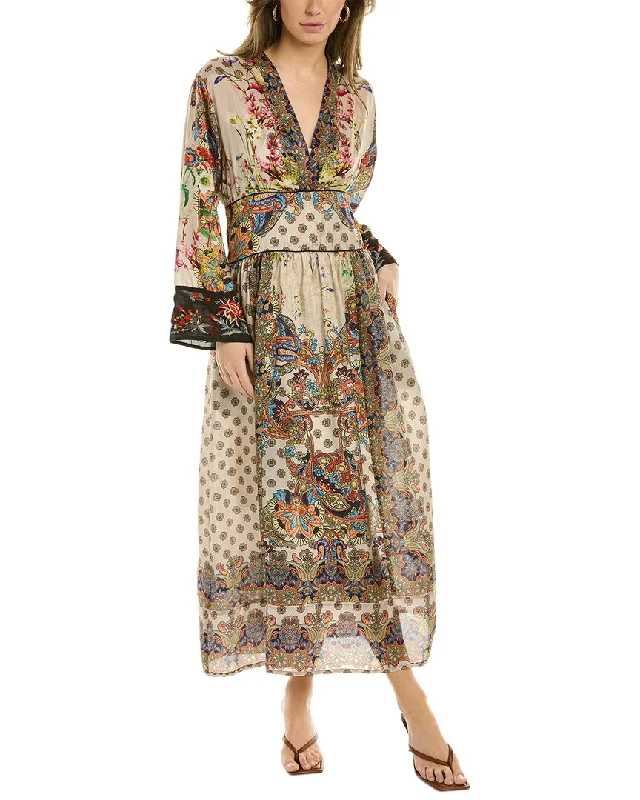 Tiered DressJohnny Was Tierra Zonia Silk Maxi Dress