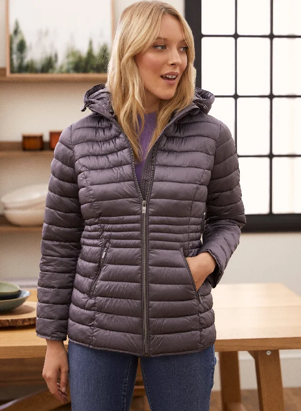 women's coats for ice skatingPackable Vegan Down Quilted Coat