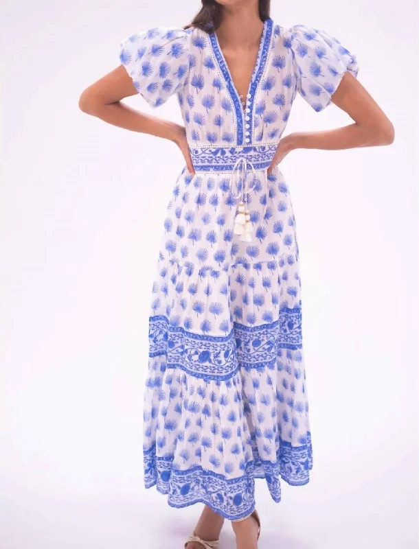 women's plus-size dressesMolly Maxi Dress In Blue/white Print