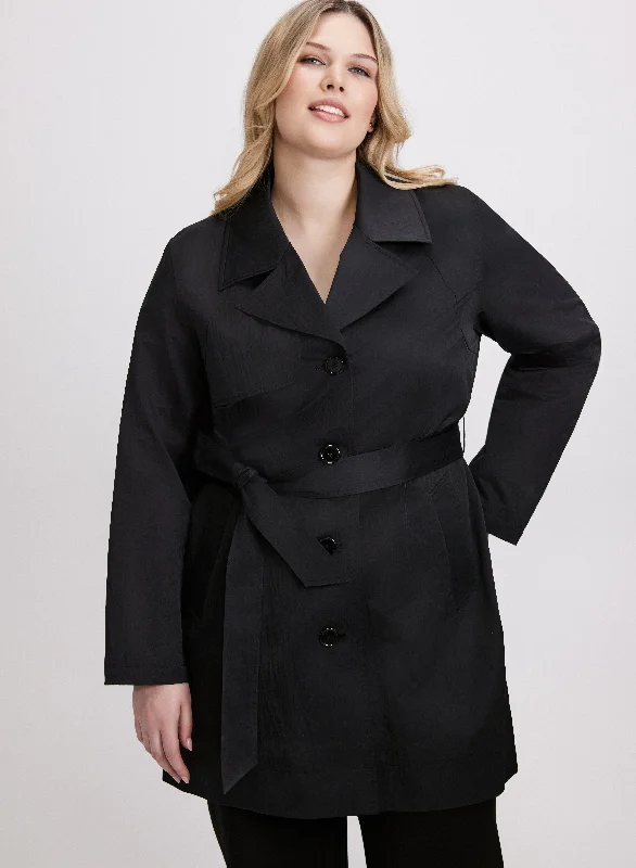 women's coats for travelSingle-Breasted Trench Coat