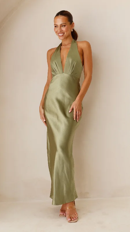 women's club dressesChloe Maxi Dress - Olive