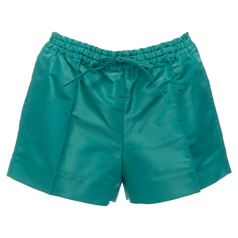 women's fair-trade shortsValentino Silk High Waist Drawstring Shorts