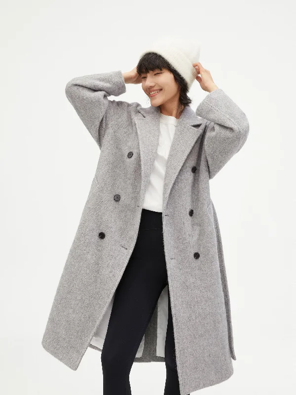 women's coats for hikingTweed Airy Long Coat