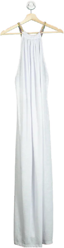 women's pastel dressesPitusa White Open Back Maxi Dress One Size