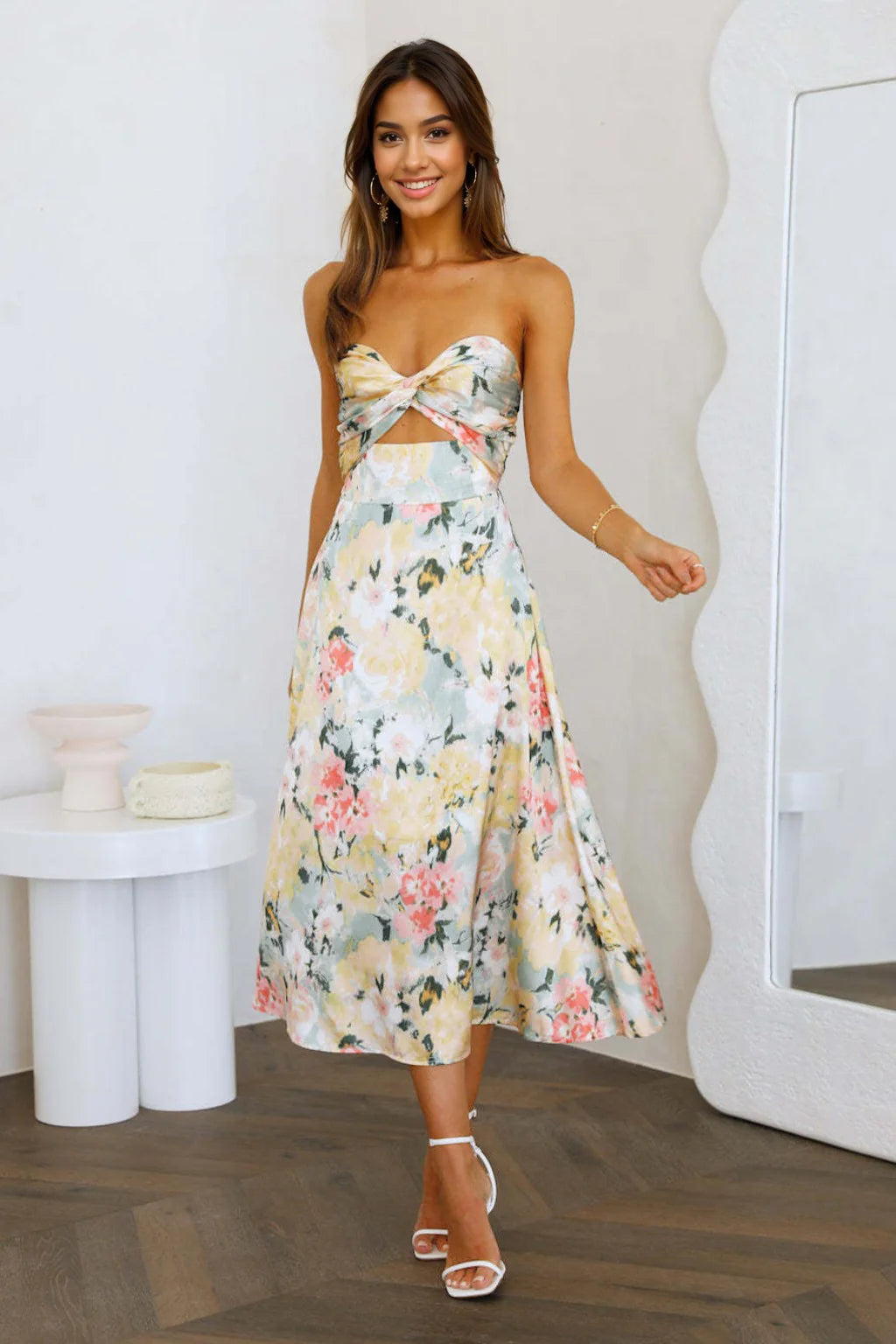 Pastel DressScenic Drives Midi Dress Floral