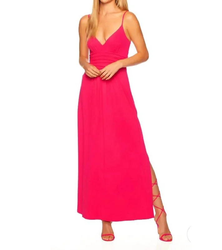 women's party dressesGathered Maxi Dress In Watermelon