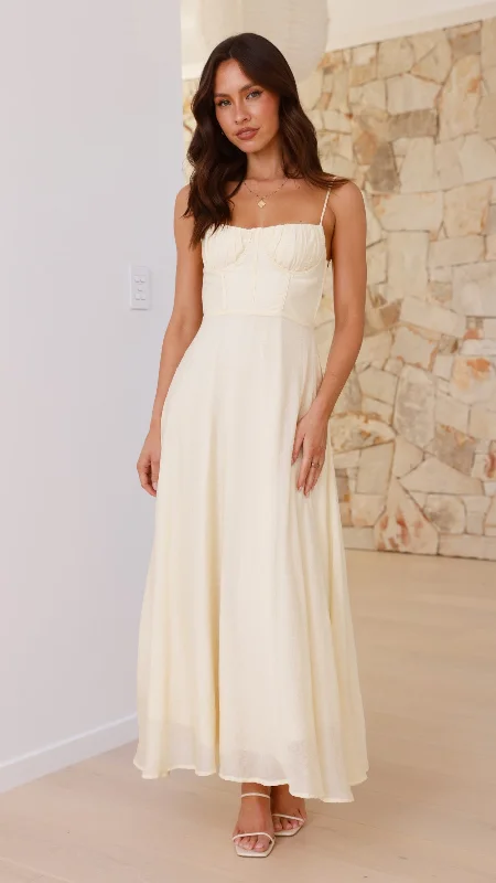 Fit-And-Flare DressRahima Maxi Dress - Yellow