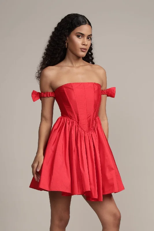 Prom DressCarly Corset Mini Dress in Red