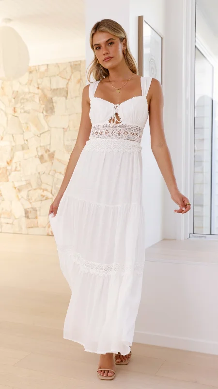 Off-The-Shoulder DressIndie Maxi Dress - White