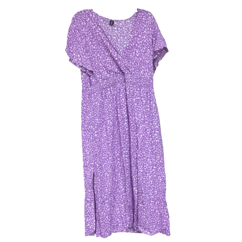 women's lace-up dressesDress Casual Maxi By Shein In Purple, Size: 2x