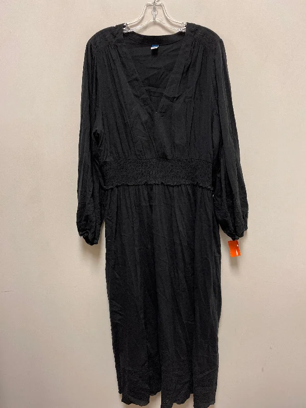 Organza DressDress Casual Maxi By Old Navy In Black, Size: 2x