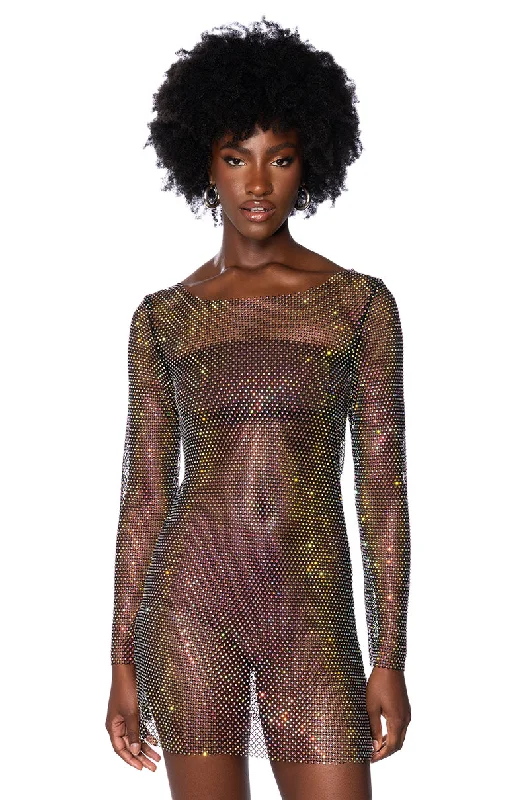 women's sustainable dressesLABRYNTH EMBELLISHED MINI DRESS