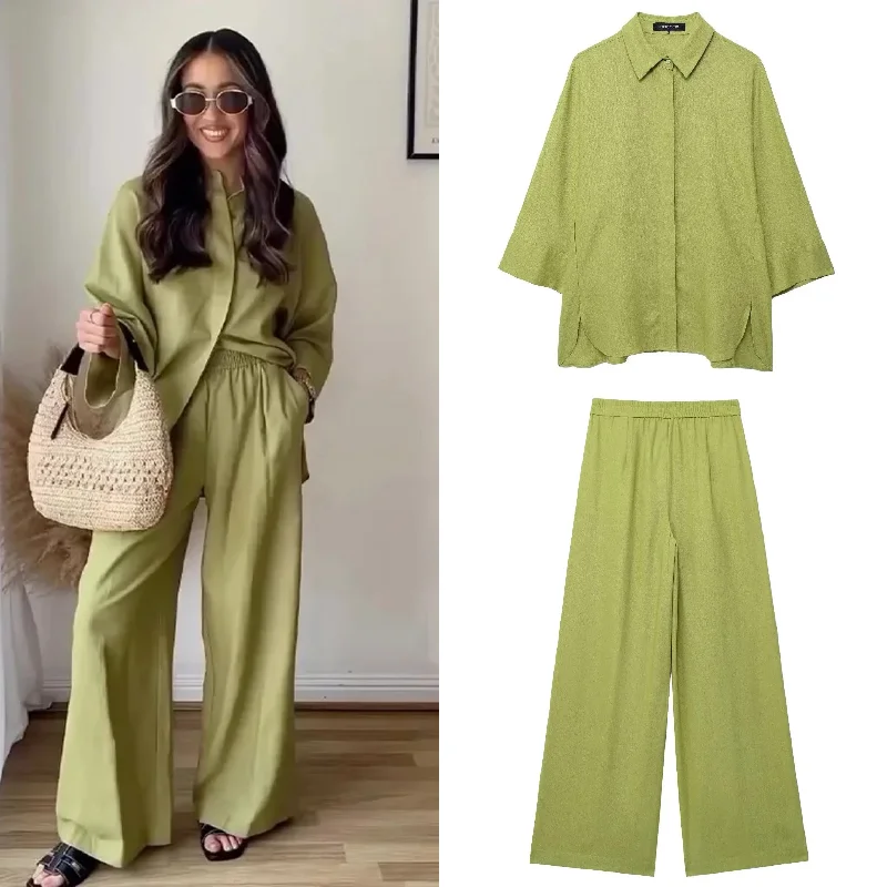 Bizo Summer 2 Pc Coord Set in Green