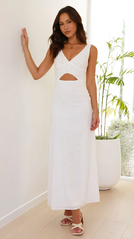 women's vintage dressesMahalia Maxi Dress - White