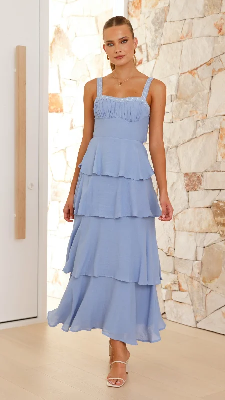 women's spaghetti strap dressesOdilia Maxi Dress - Blue