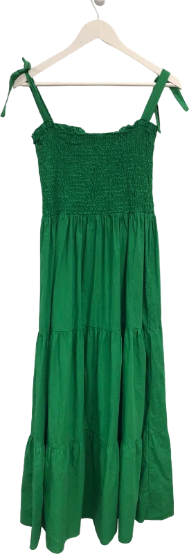 women's halter dressesAmazon Green Tiered Maxi Dress