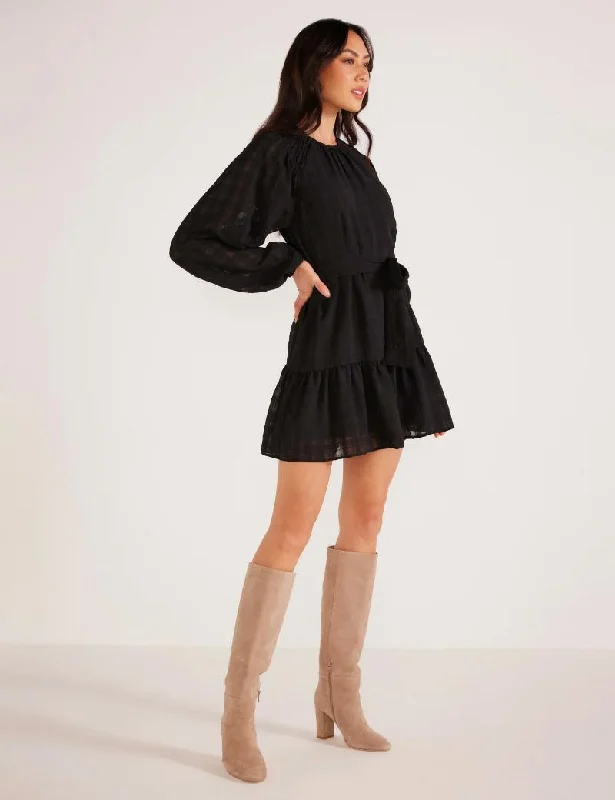 Cold-Shoulder DressMinkPink Clarence Chiffon Mini Dress